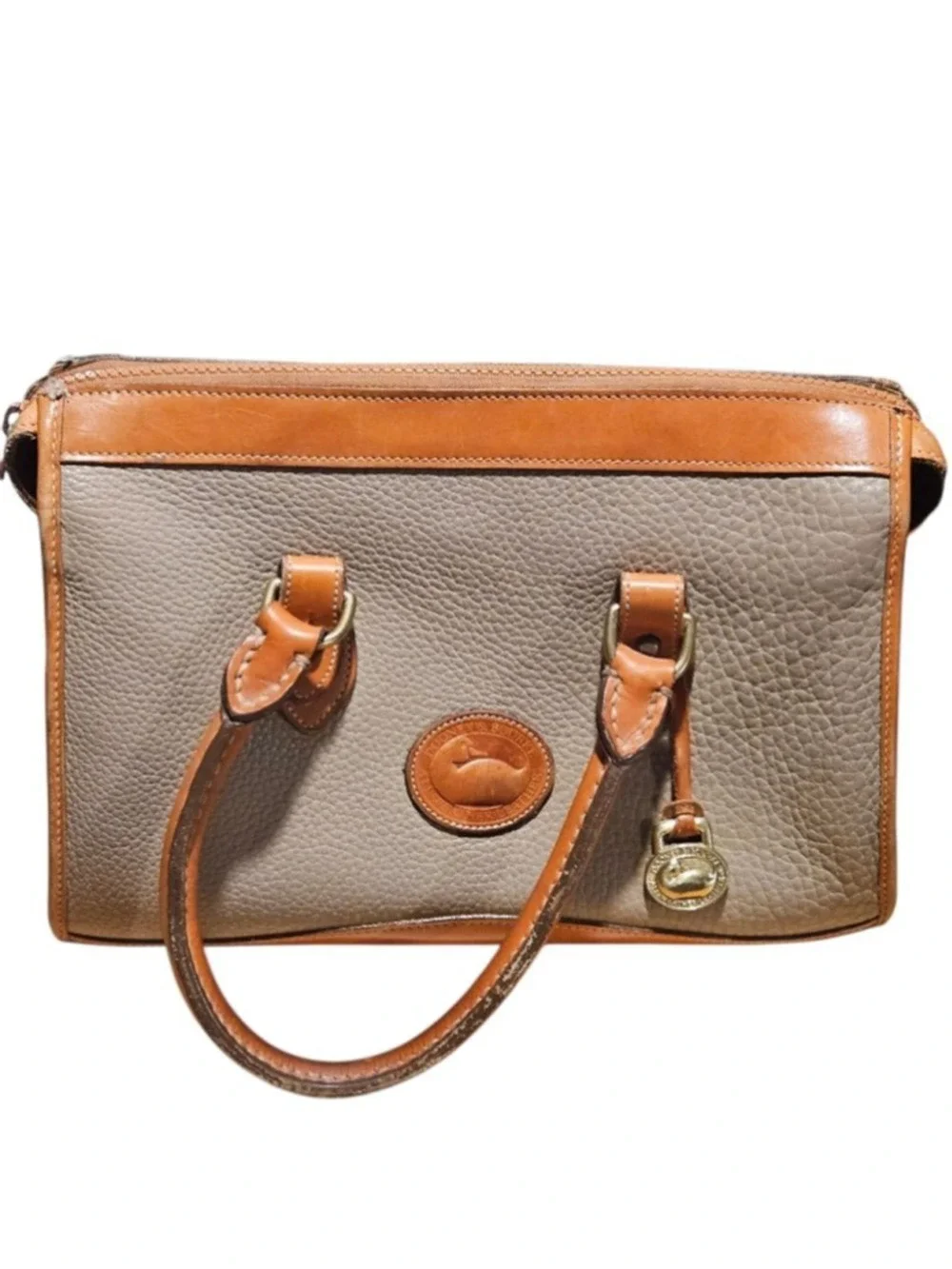 Vintage Dooney & Bourke Satchel One Size Brown & Beige